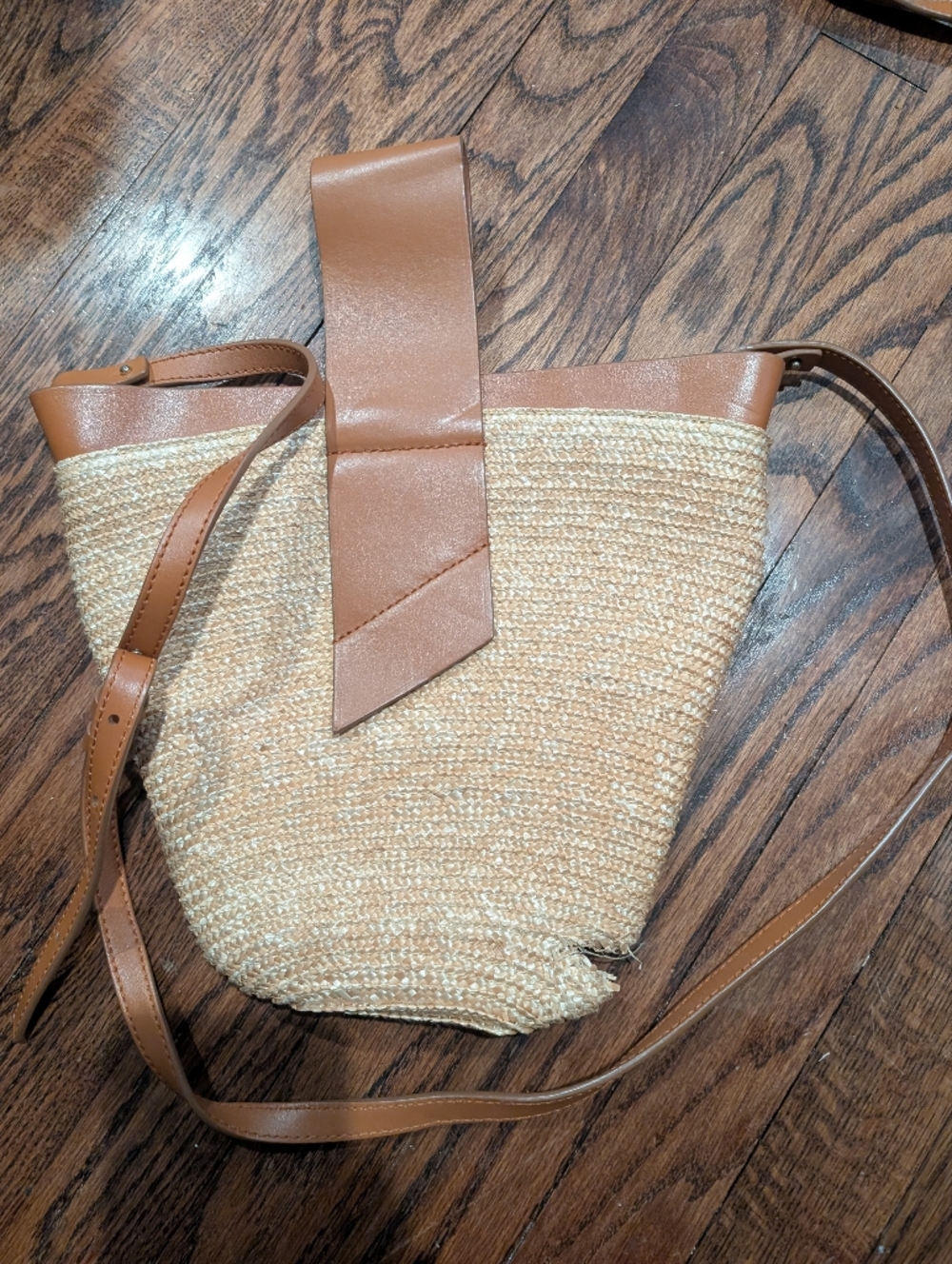 Carolina Santo Domingo Raffia Bucket Bag